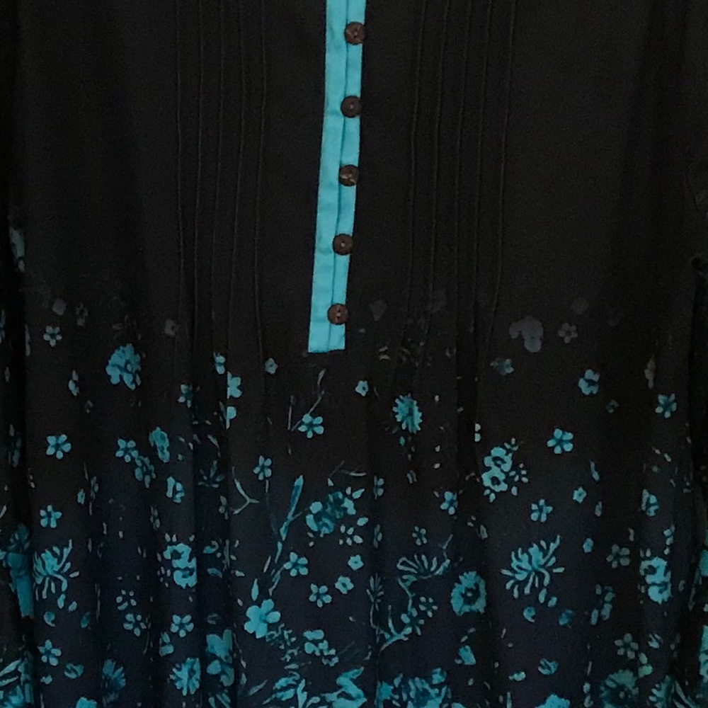 🌟3xHP🌟NWOT Black Border Floral Top XXL - Picture 5 of 5